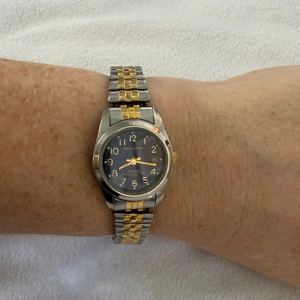Milan Women's Silver and Gold Watch